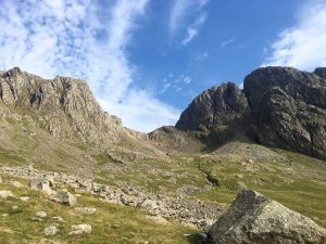 view of scafell and pulpit crags